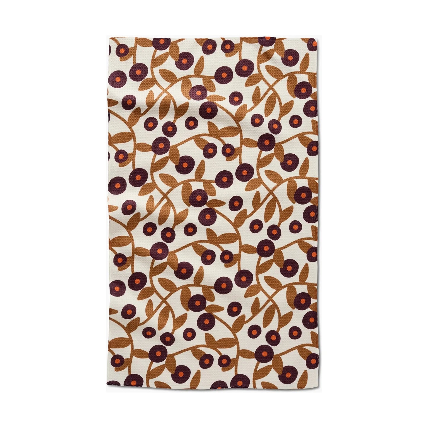 Swirling Vines Geometry Tea Towel