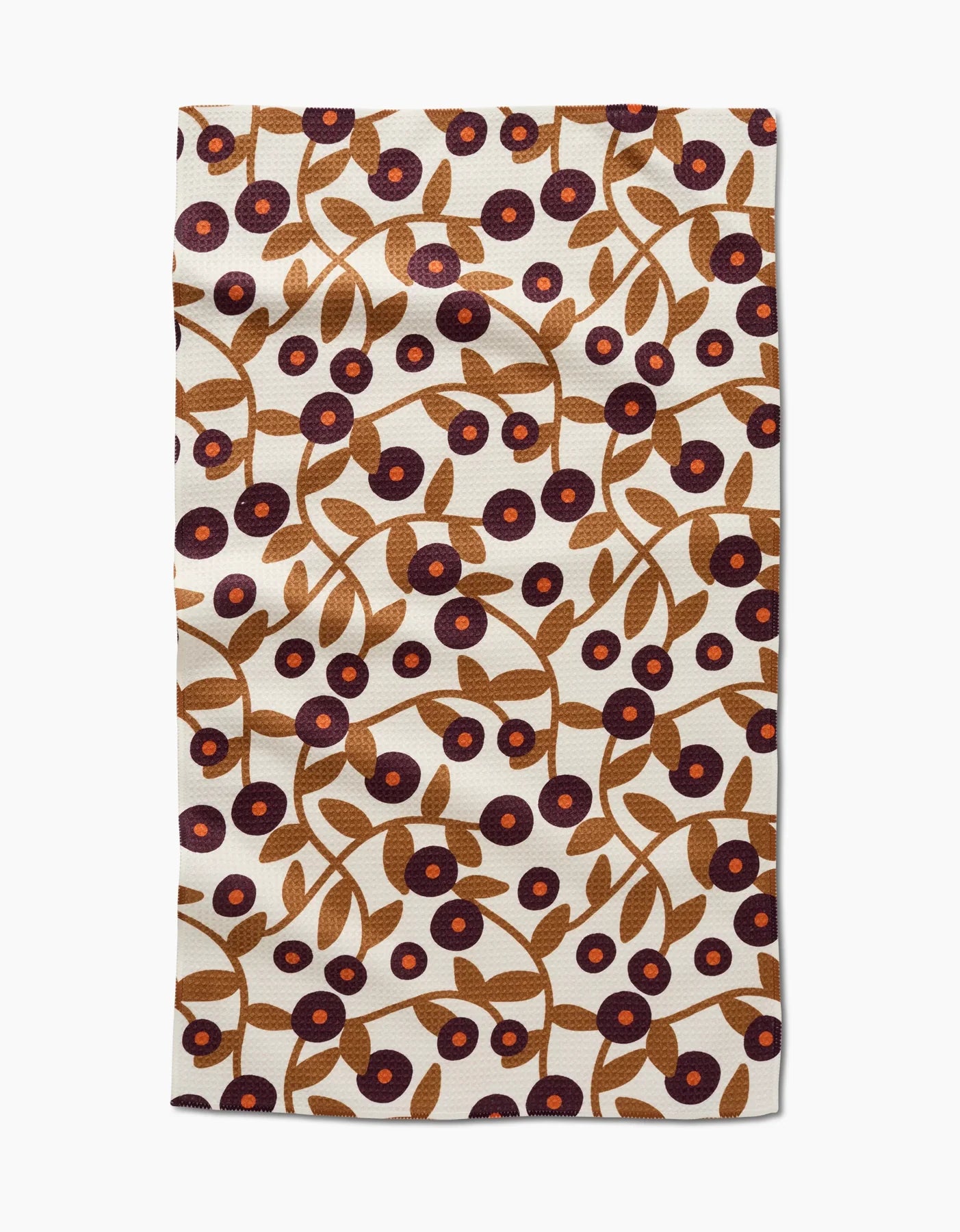 Swirling Vines Geometry Tea Towel