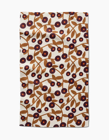 Swirling Vines Geometry Tea Towel