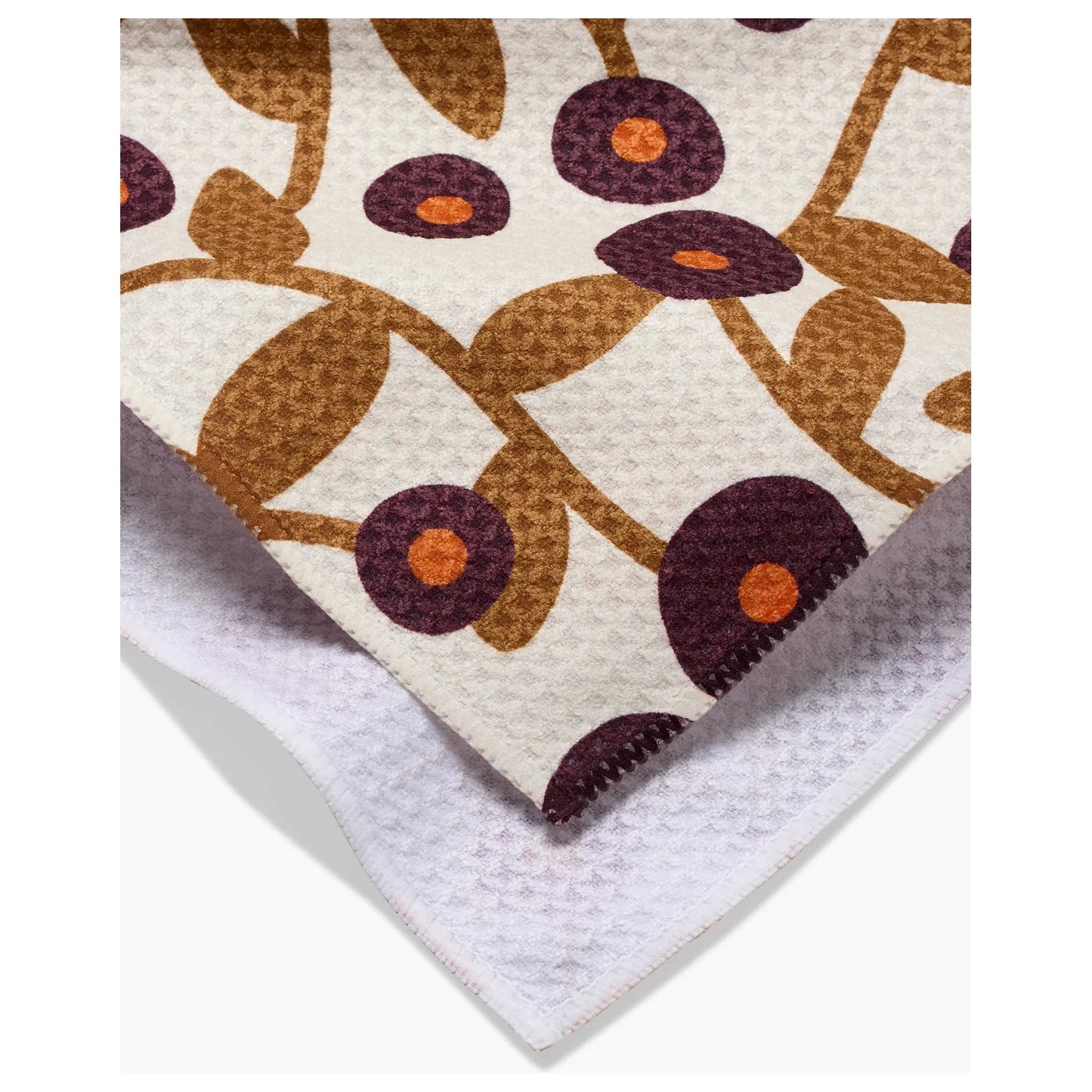 Swirling Vines Geometry Tea Towel