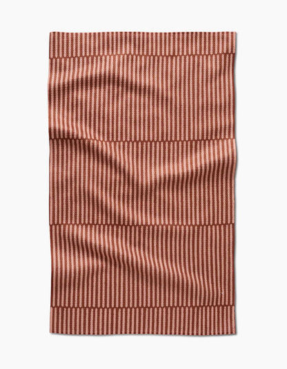 Textured Stripe Geometry Tea Towel