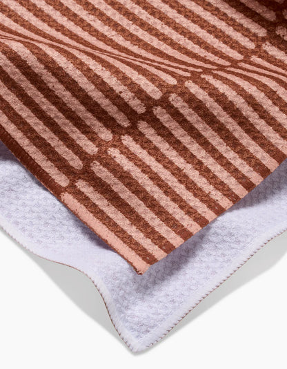 Textured Stripe Geometry Tea Towel