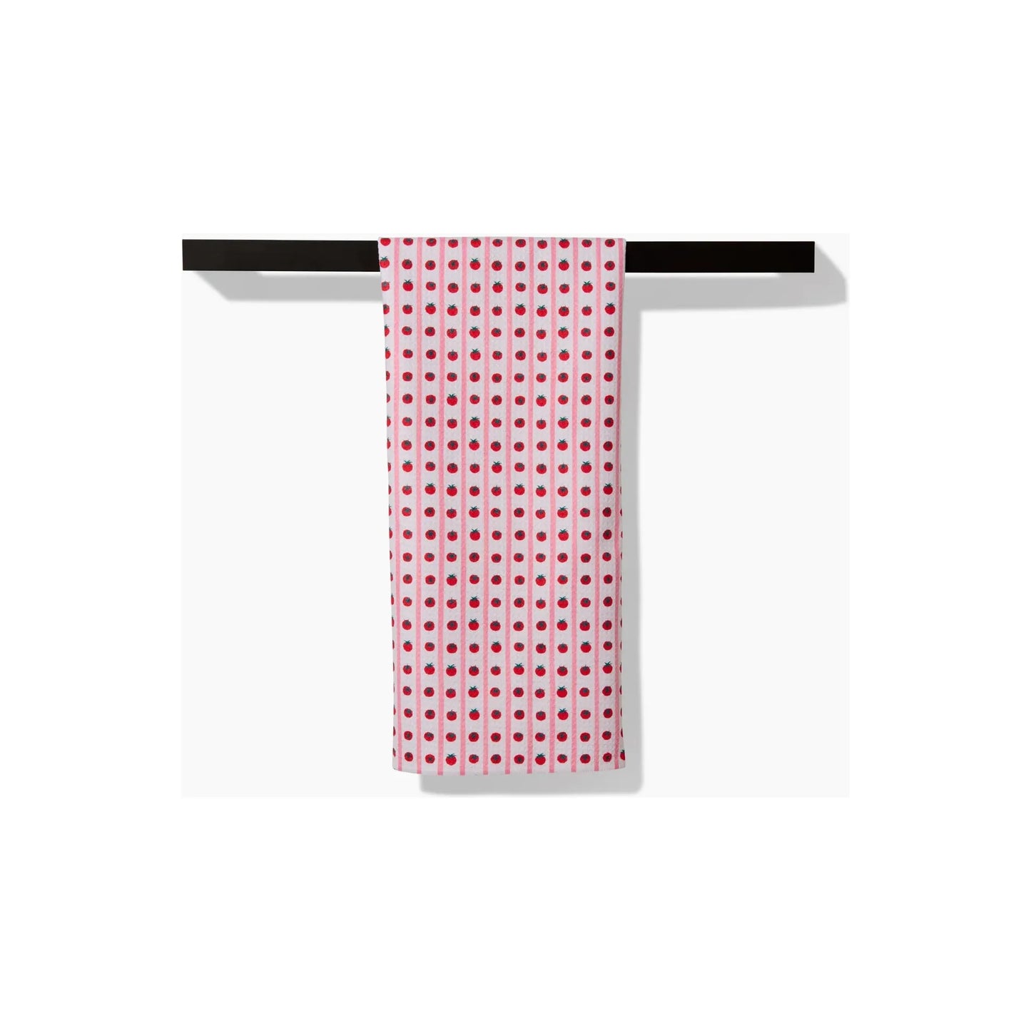 Tomato Stripes Geometry Tea Towel