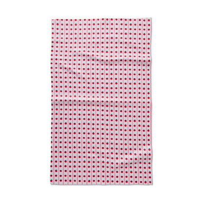 Tomato Stripes Geometry Tea Towel