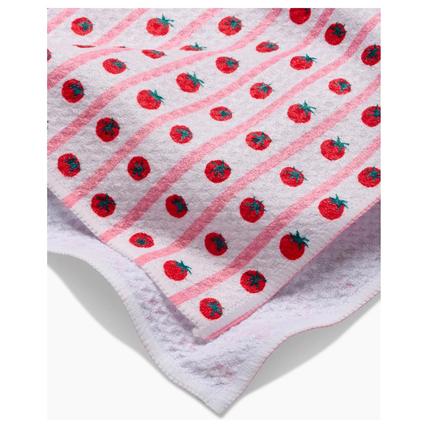 Tomato Stripes Geometry Tea Towel