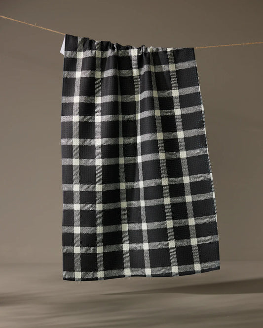 Wicklow Black Geometry Tea Towel