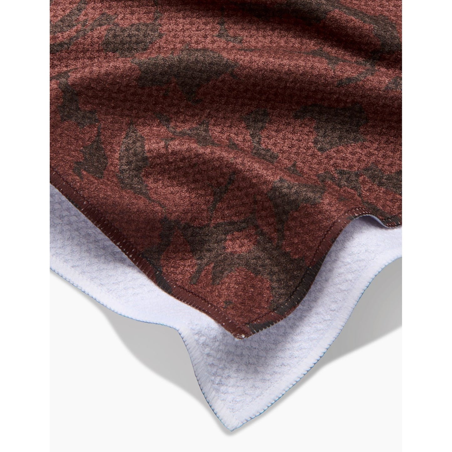 Wild Wood Maroon Geometry Tea Towel