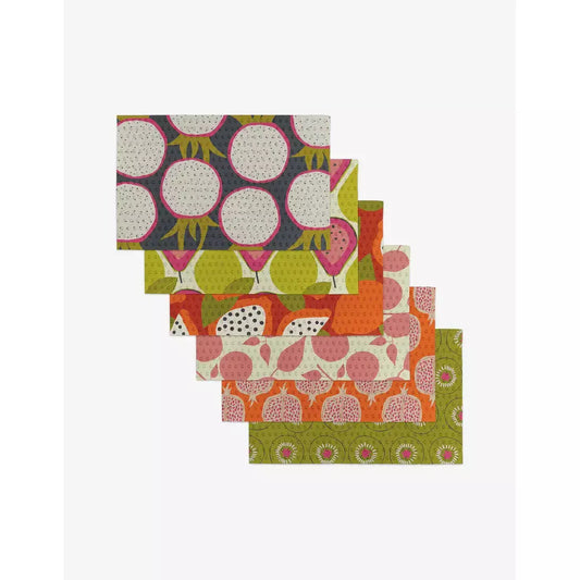 Tropical Fruit Geometry Not Paper Towel Pack of 6 Kitchen Towels Browns Kitchen