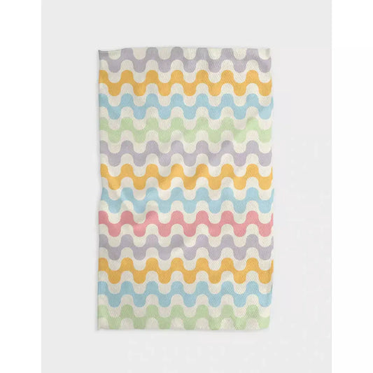 Wobble Colors Geometry Kitchen Tea Towel
