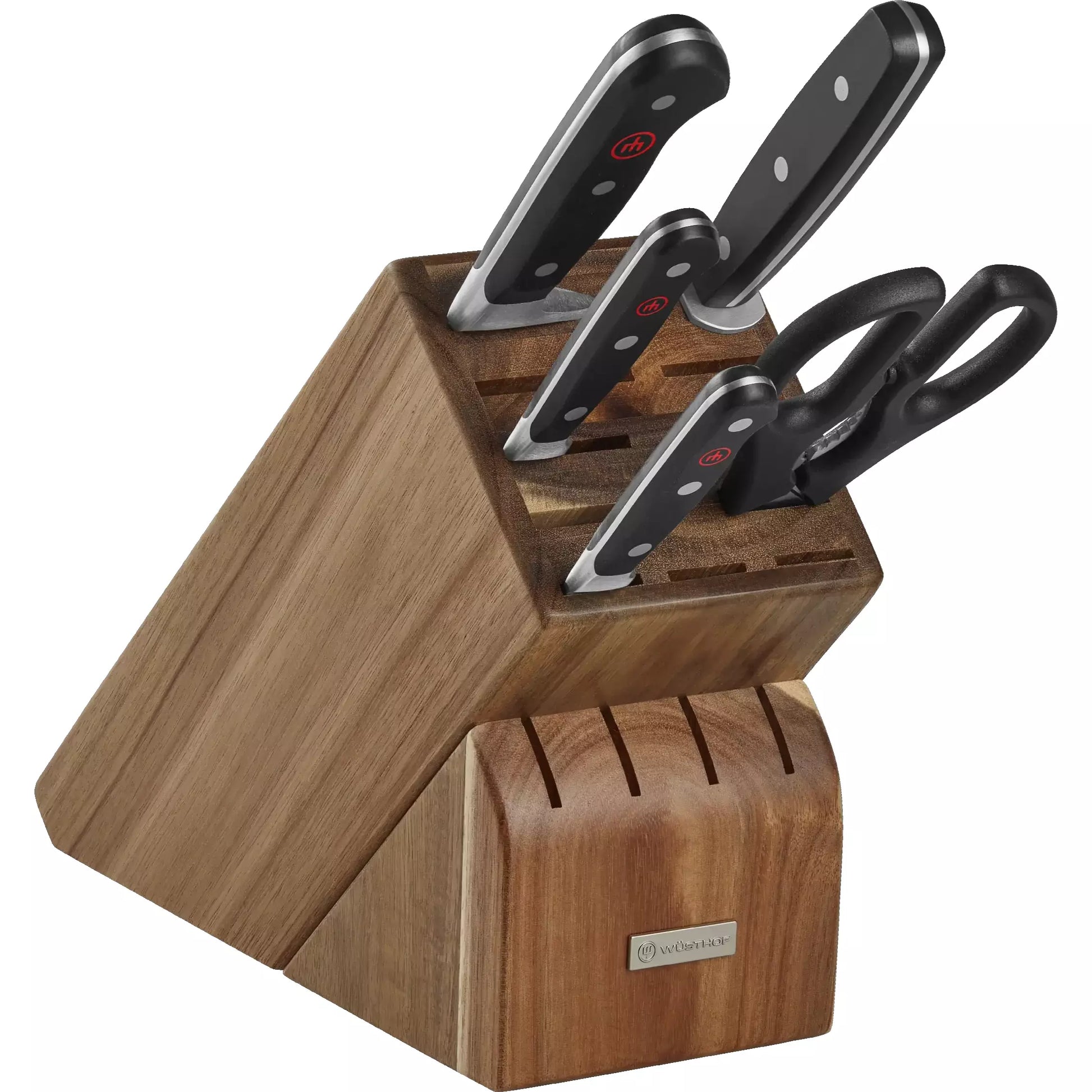 Wusthof Classic 6-Piece (15 Slot) Knife Set, Acacia - Browns Kitchen