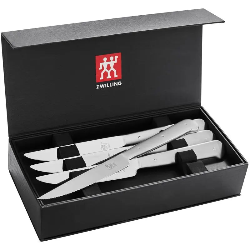 ZWILLING Porterhouse Stainless Steel 8-pc Steak Knife Set with Black Presentation Case ZWILLING
