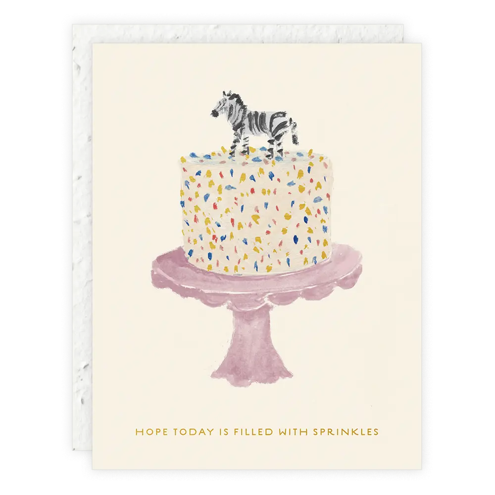 Zebra Cake -Birthday Card Seedlings