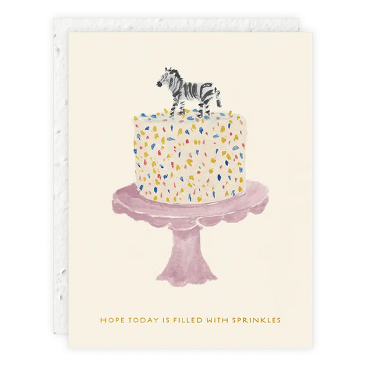 Zebra Cake -Birthday Card Seedlings