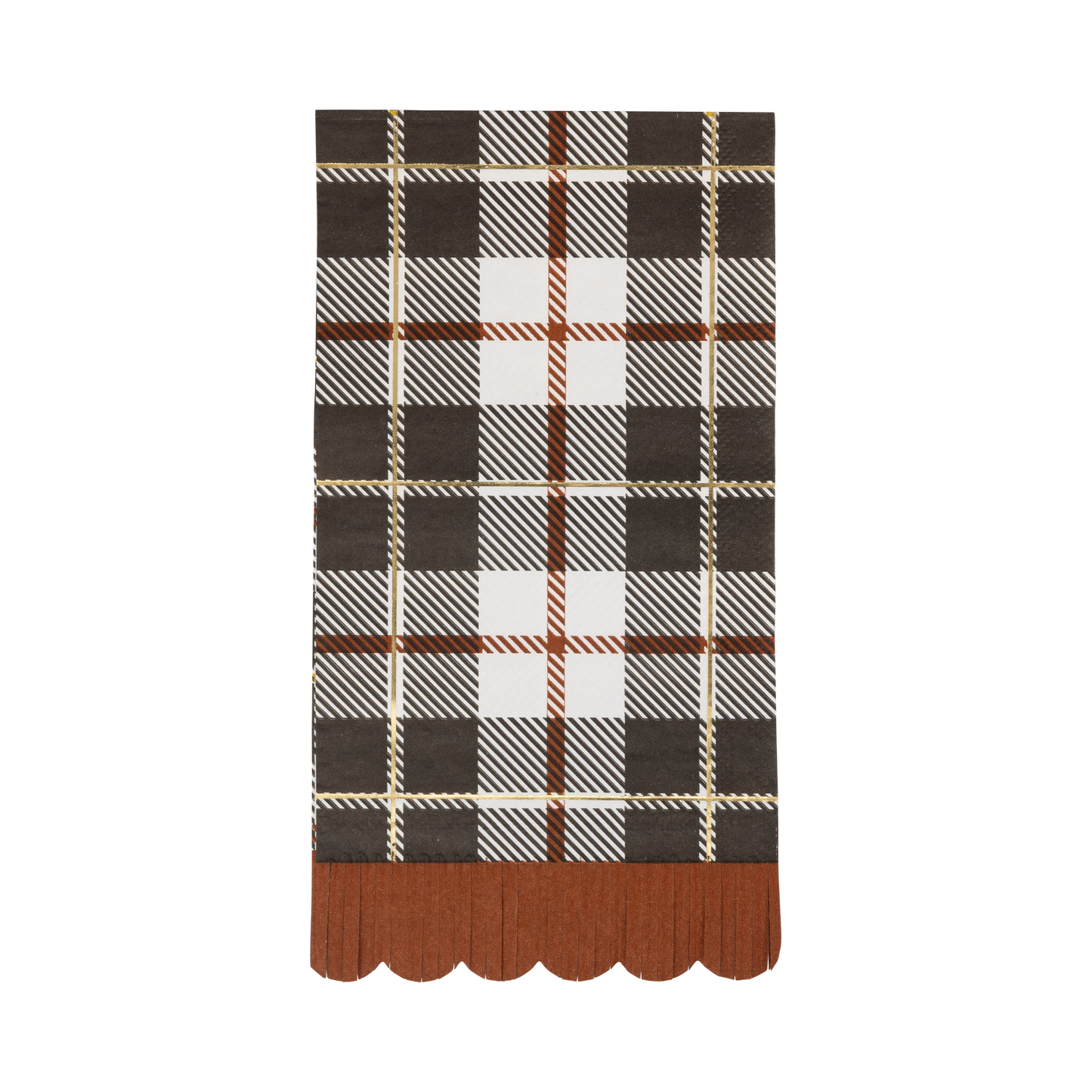 Black Fall Plaid Dinner Napkin