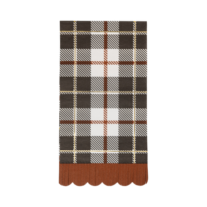 Black Fall Plaid Dinner Napkin