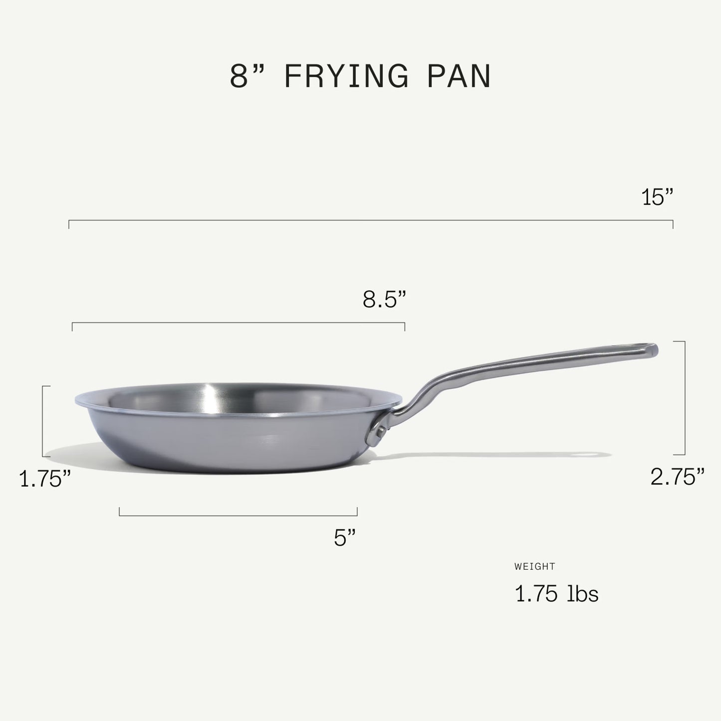 Made In Stainless Clad Frying Pan 8"