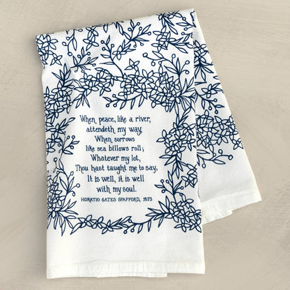 It Is Well With My Soul Hymn Tea Towel – 24"x20"