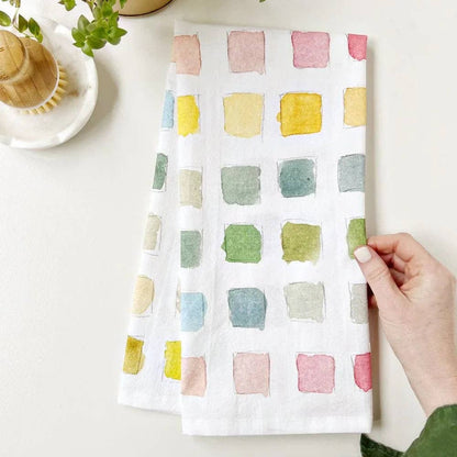 Paint swatch cotton flour sack tea towel