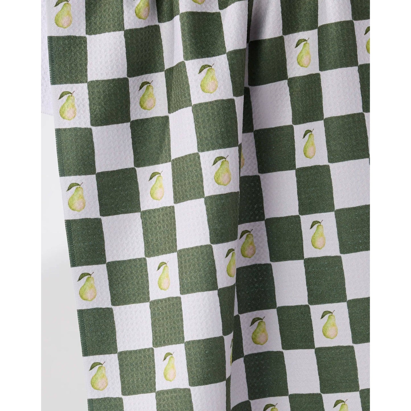 Pear Checker Geometry Tea Towel