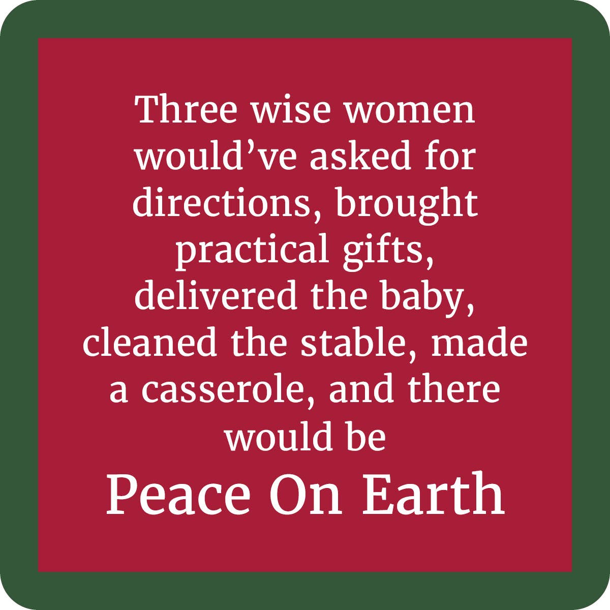 Peace Christmas Funny Coaster