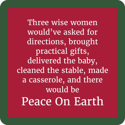 Peace Christmas Funny Coaster