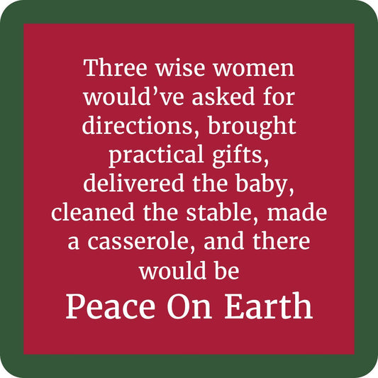 Peace Christmas Funny Coaster