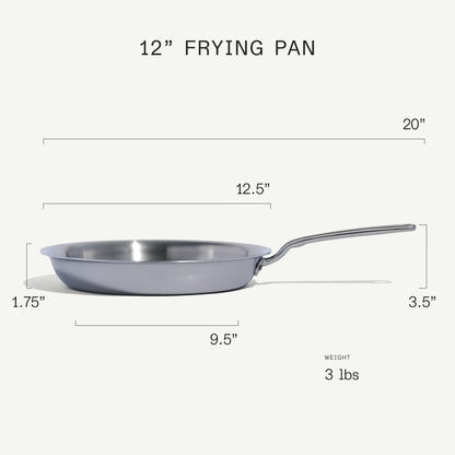 Made In Stainless Clad Frying Pan 12"