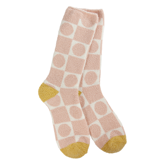 Cozy Cali Socks in Geometric Rose
