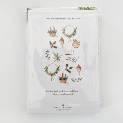 Yuletide tea towel