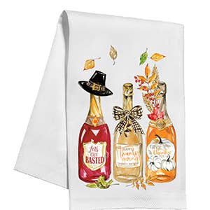 Thanksgiving Bottles Kitchen Towel