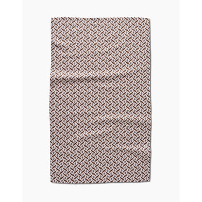 Plated Fall Berry Natural Geometry Tea Towel