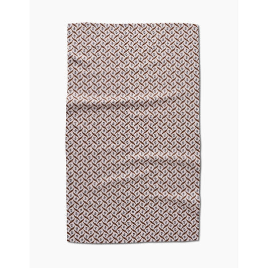 Plated Fall Berry Natural Geometry Tea Towel