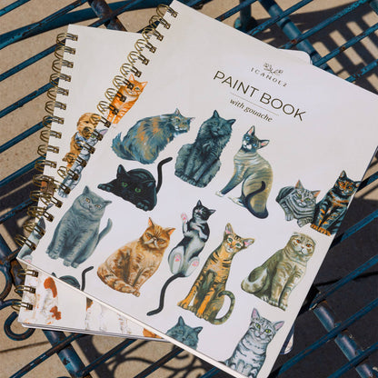 Feline Friends Cats Learn-To-Paint Gouache Paint Book