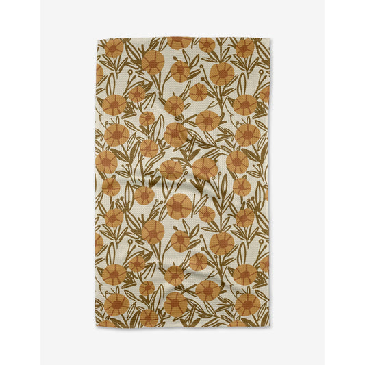 Sunflower Fields Geometry Tea Towel