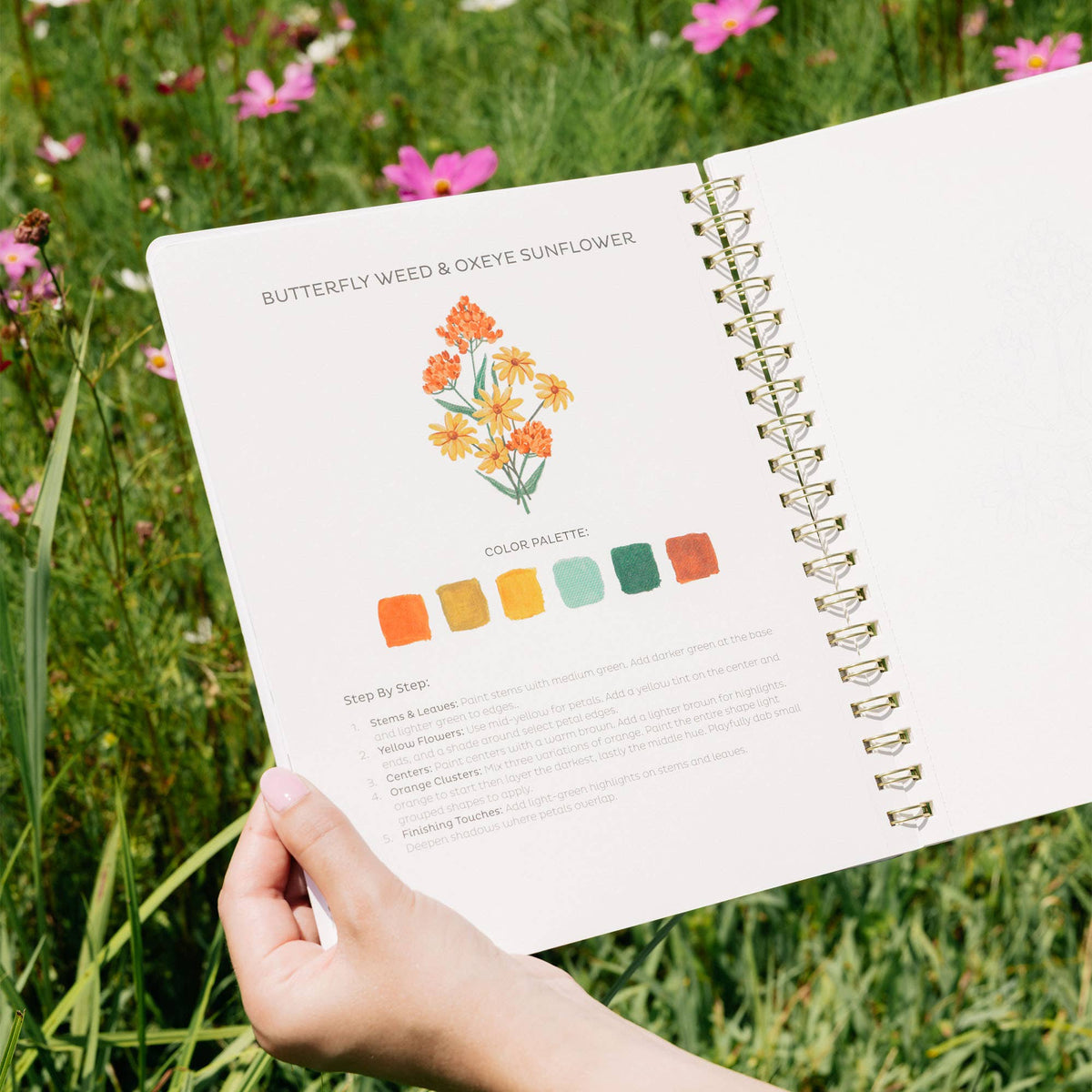 Florals Learn-To-Paint Gouache Paint Book