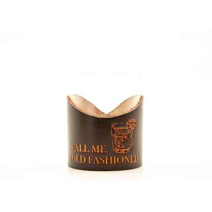 Leather Rocks Glass - "Call Me Old Fashioned"