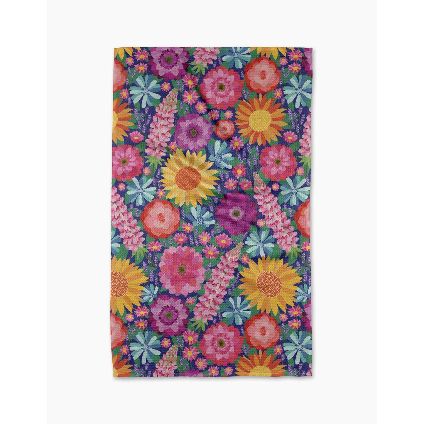 Spring Blooms Geometry Tea Towel