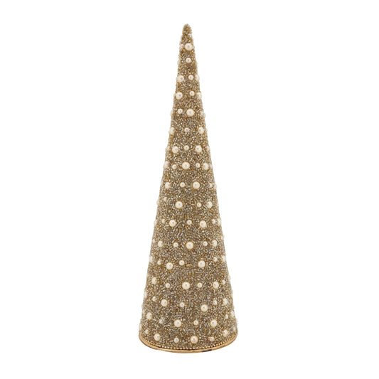 Gold Beaded Christmas Tree