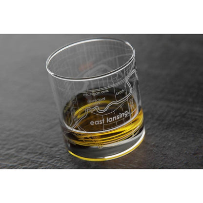 Tallahassee Florida State University College Town Etched Whiskey Rocks Glass - 11 oz