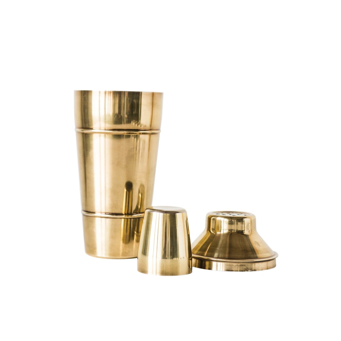 Gold Three Piece Cocktail Shaker