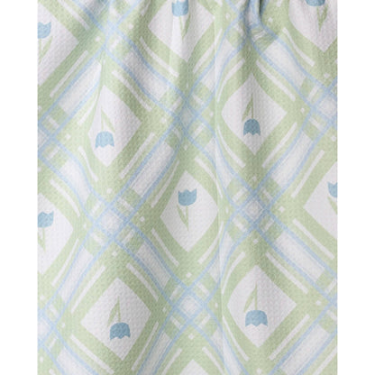 Tulip Lattice Geometry Tea Towel