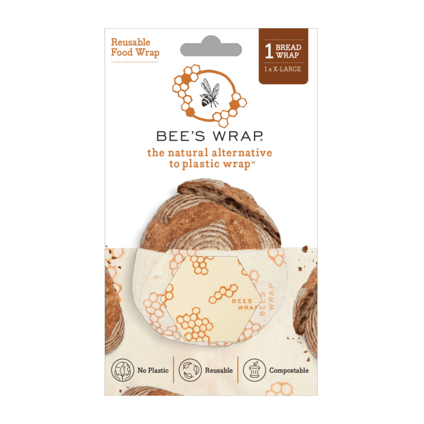 Bee's Wrap Bread Wrap - Honeycomb Pattern