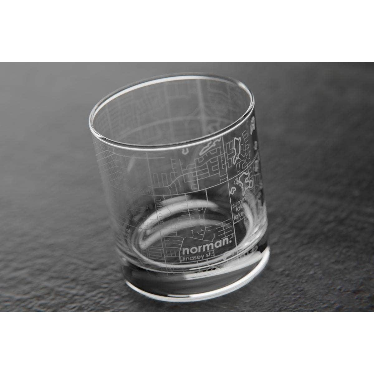 Tallahassee Florida State University College Town Etched Whiskey Rocks Glass - 11 oz