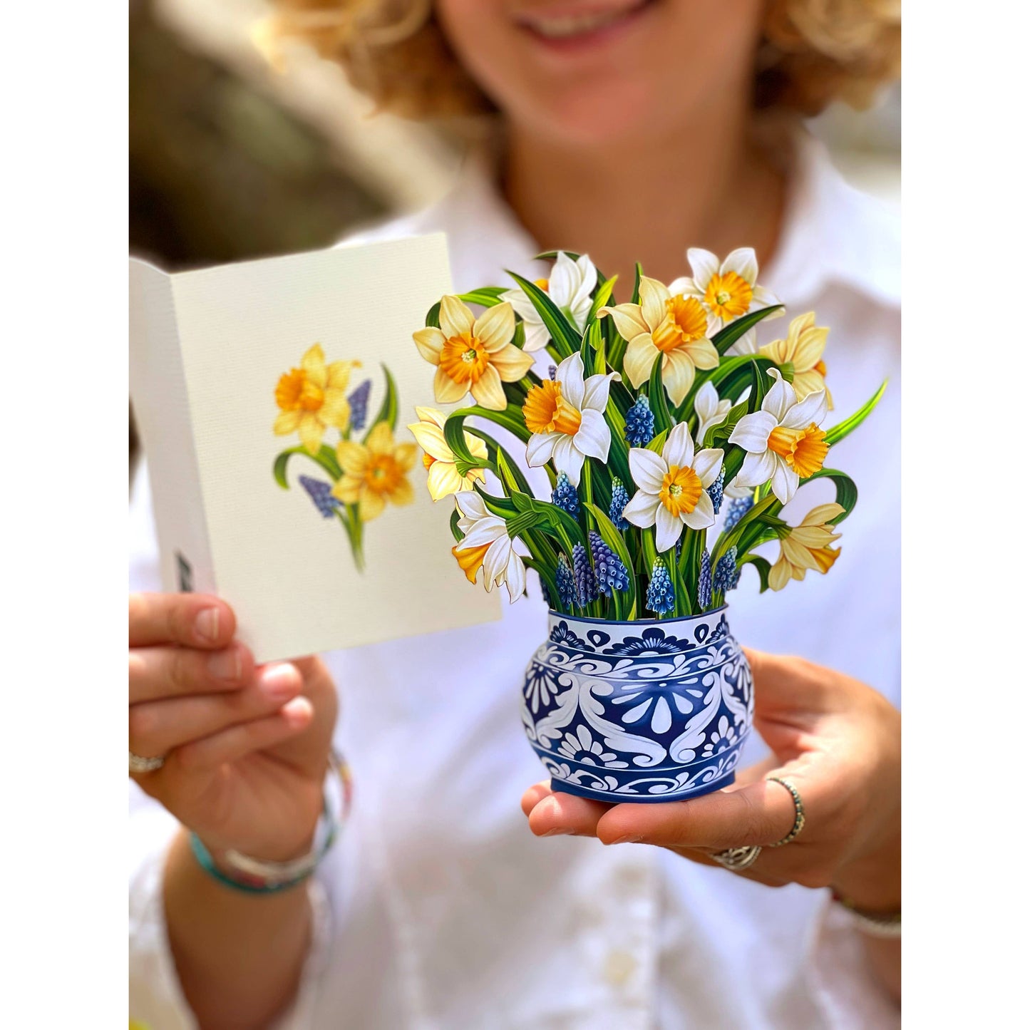 Mini English Daffodils Pop-up Greeting Cards