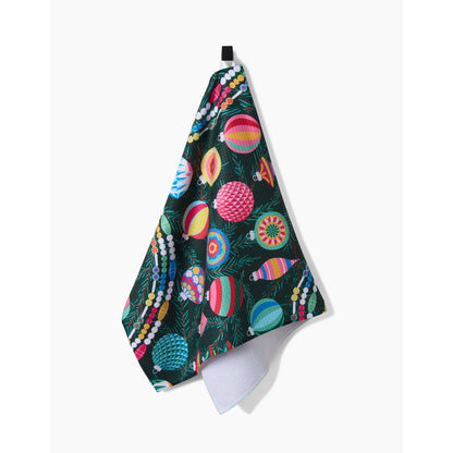 Shiny Ornaments Geometry Tea Towel