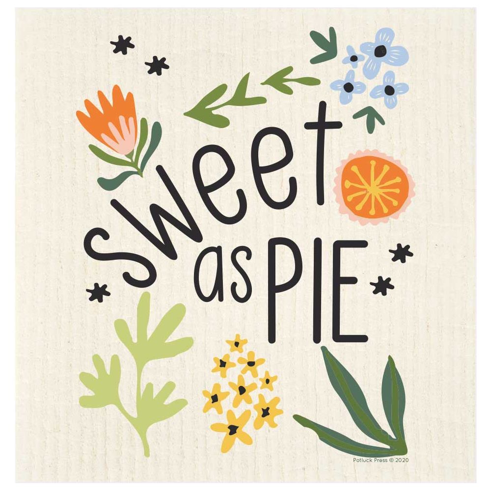 Sweet As Pie Flowers Swedish Dishcloth