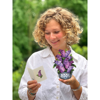 Lilac Garden Mini Pop Up Greeting Card