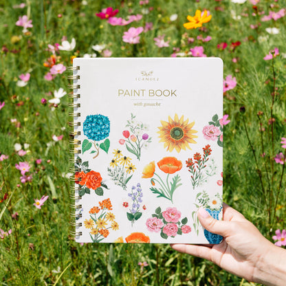 Florals Learn-To-Paint Gouache Paint Book
