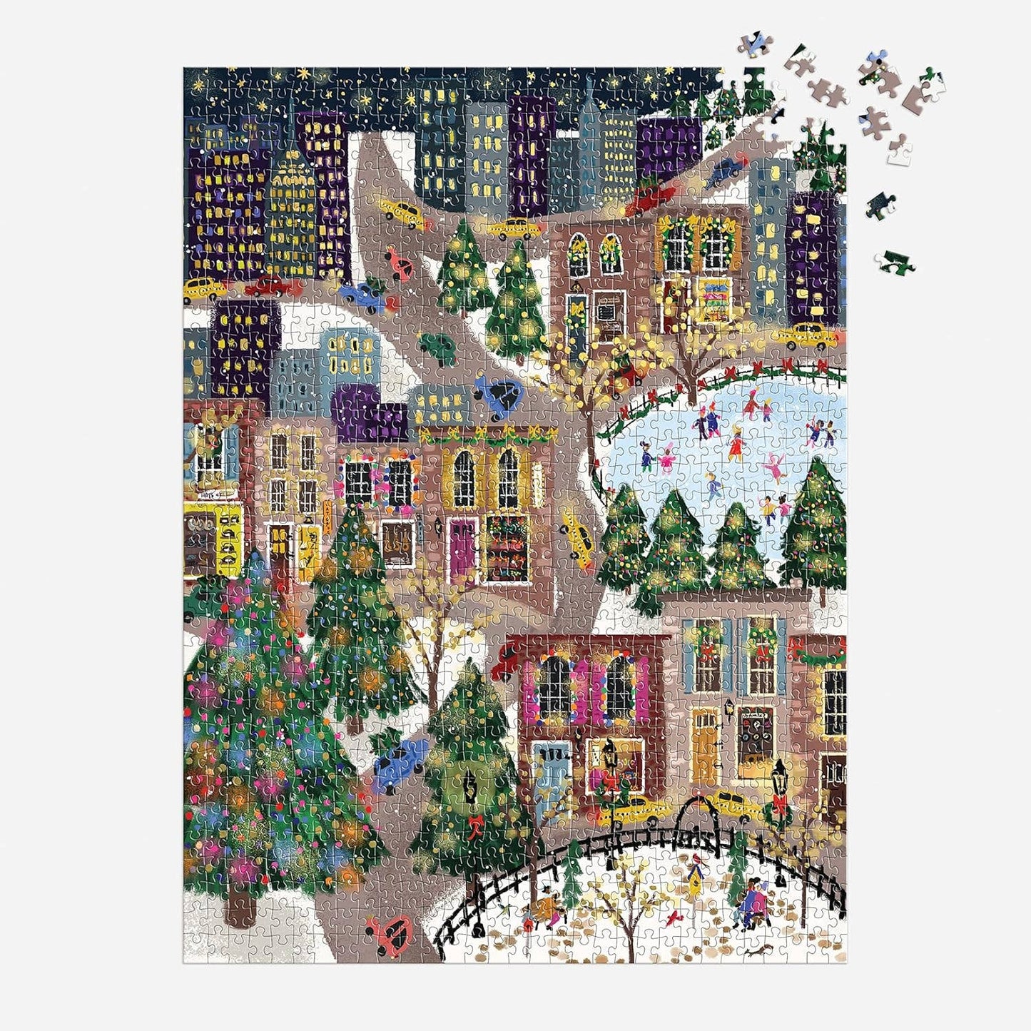 Joy Laforme Sparkling City 1000 Piece Foil Puzzle In a Square Box