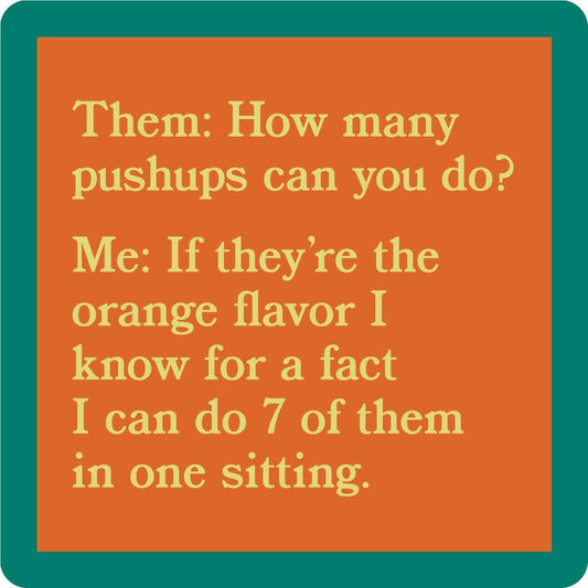 Push Ups Coaster | Funny Party Gift | Home Bar Decor